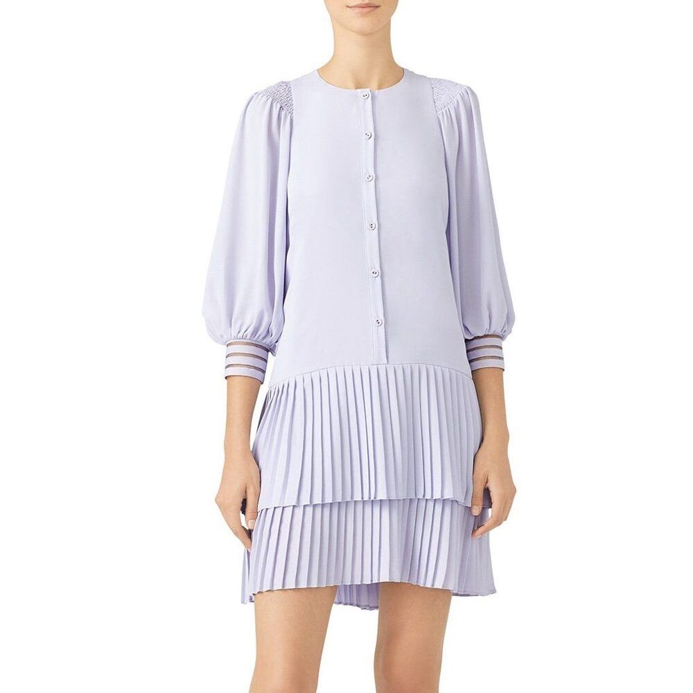 Prose and Poetry Kimberly Dress Pleated Drop Waist Balloon Sleeves size XS